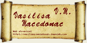 Vasilisa Macedonac vizit kartica